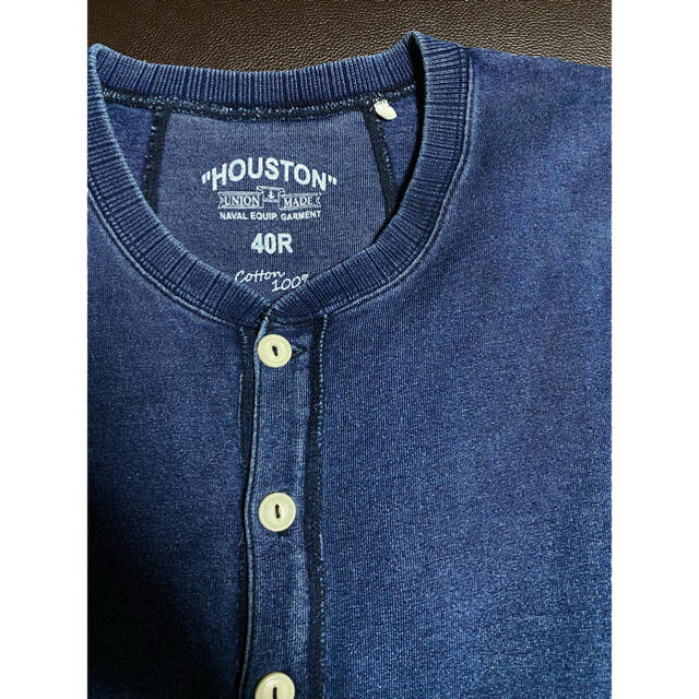 RRL(ダブルアールエル)の新品 HOUSTON - インディゴ ヘンリーネック Tシャツ ヒューストン メンズのトップス(Tシャツ/カットソー(半袖/袖なし))の商品写真