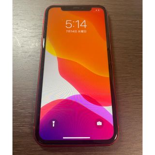 アイフォーン(iPhone)のジャンク　超美品　au版　iPhone11 64GB レッド(Red)説明文必読(スマートフォン本体)