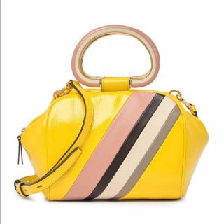 トリーバーチ(Tory Burch)のtory burch half moon stripe mini satchel(ハンドバッグ)