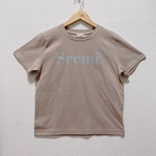 ナイスクラップ(NICE CLAUP)の【Seemi.by ナイスクラップ】 ロゴTシャツ ベージュ 半袖(Tシャツ(半袖/袖なし))