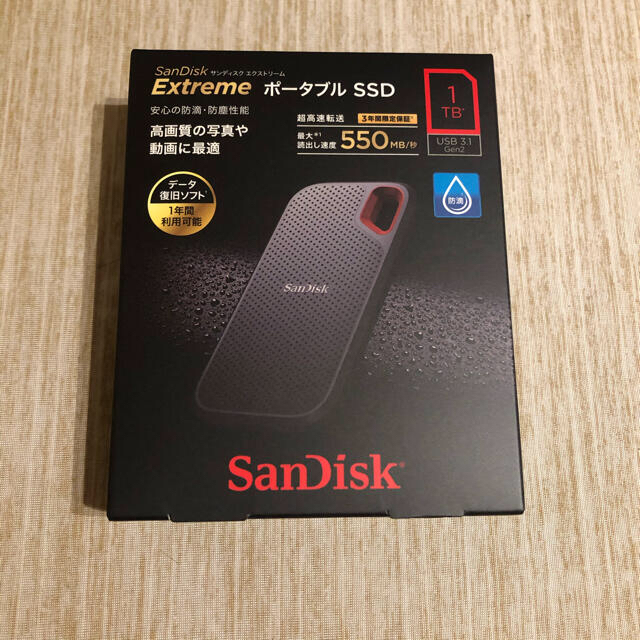【新品、未開封！】SanDisk ポータブルSSD 1TB ExtremeExtremePortable