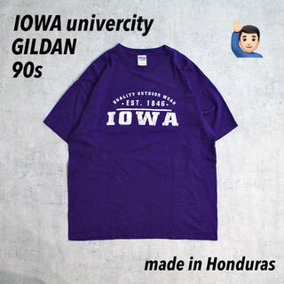 ギルタン(GILDAN)の90s vintage IOWA university カレッジTee デカロゴ(Tシャツ/カットソー(半袖/袖なし))