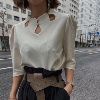 アメリヴィンテージ(Ameri VINTAGE)のameri vintage CROWN WAFFLE TOP カットソー(カットソー(半袖/袖なし))