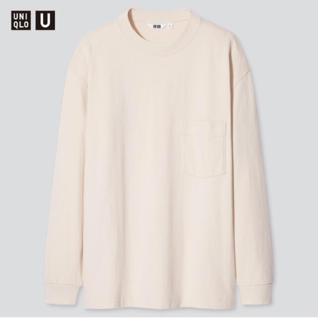 UNIQLO(ユニクロ)のロンT Tシャツ　長袖　クルーネックT(長袖) ベージュ Mサイズ ユニクロU メンズのトップス(Tシャツ/カットソー(七分/長袖))の商品写真