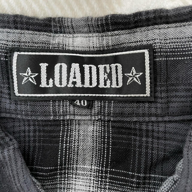LOADED  ブラック　チェック　シャツ　40 日本製 2