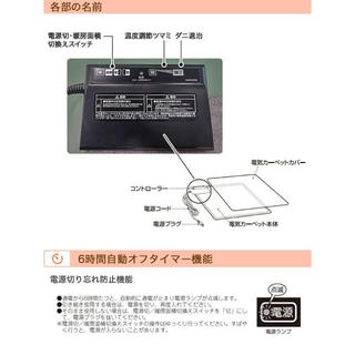 コイズミ(KOIZUMI)のコイズミ　電気カーペットKDC-2068 180×180(ホットカーペット)