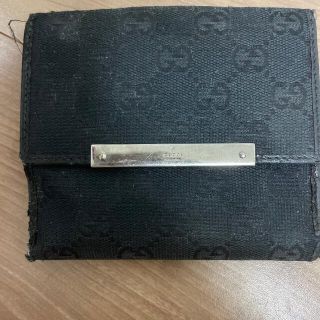 グッチ(GUCCI)のGUCCI キャンバス　ブラック　黒　財布　(財布)