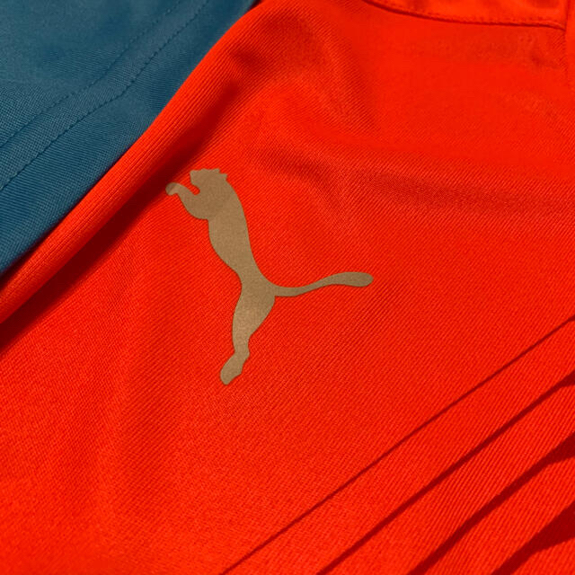 PUMA(プーマ)の新品 2点 セット プーマ 130 半袖 プラクティス オレンジ ブルー スポーツ/アウトドアのサッカー/フットサル(ウェア)の商品写真