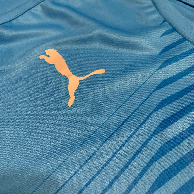 PUMA(プーマ)の新品 2点 セット プーマ 130 半袖 プラクティス オレンジ ブルー スポーツ/アウトドアのサッカー/フットサル(ウェア)の商品写真