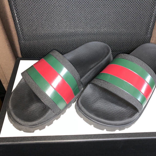 箱レシートアリ】グッチGUCCI スライドサンダル 6 25㎝ 新品同様 5400