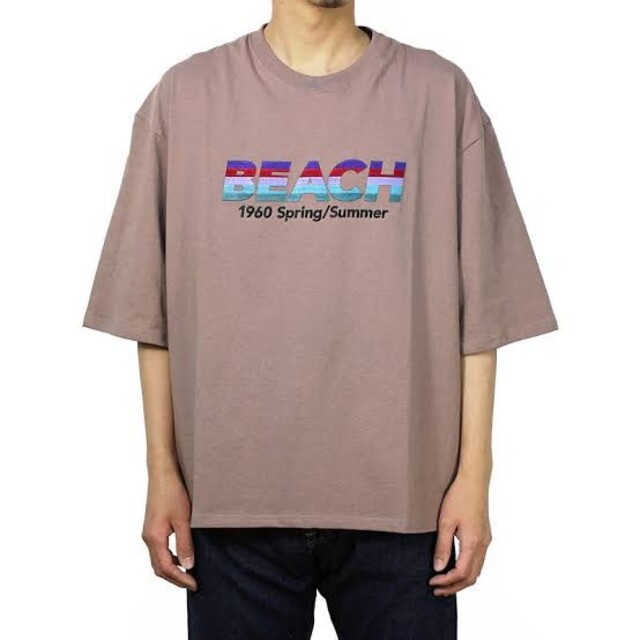 Dairiku 20ss beach Tシャツ ピンクオレンジ 20SS