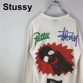 ステューシー(STUSSY)のステューシー☆メキシコ製 スカル ドクロ デカロゴ 長袖 ロンT(Tシャツ/カットソー(七分/長袖))