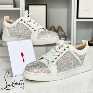 クリスチャンルブタン(Christian Louboutin)の1375 美品 レア クリスチャンルブタン スワロフスキー ルイスジュニア スニ(スニーカー)