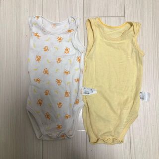 ユニクロ(UNIQLO)のユニクロ　メッシュ　ノースリーブ　ロンパース　セット(下着)