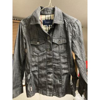 バーバリー(BURBERRY)の美品 バーバリー BURBERRY ノバチェック デニム ジャケット  グレー(シャツ)