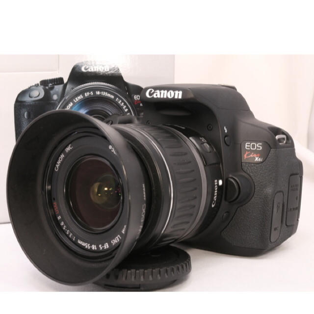 【限定販売】 ★自撮りも出来る、新品級★ レンズキット X6i Kiss EOS Canon デジタル一眼