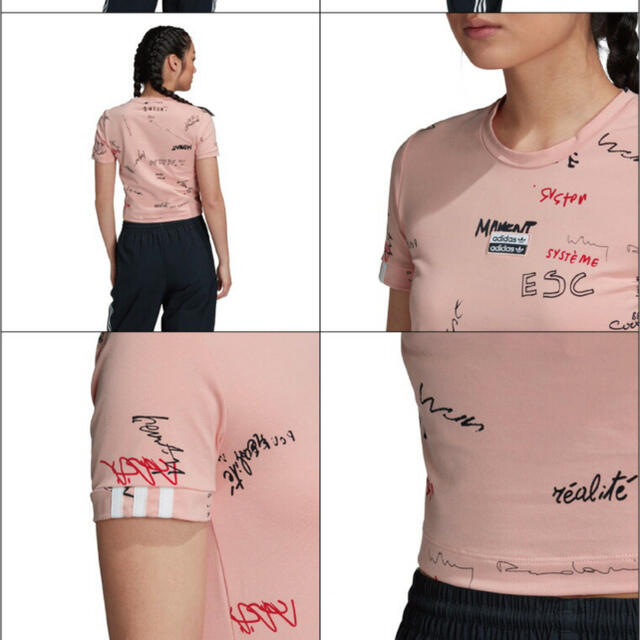 adidas - アディダス オリジナルス サーモンピンク Tシャツの adidas - アディダス オリジナルス サーモンピンク Tシャツの