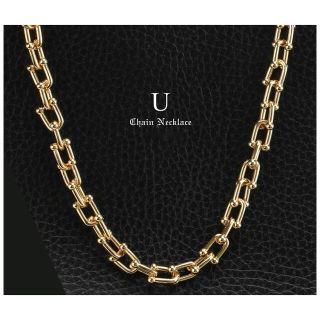 ティファニー(Tiffany & Co.)の18金仕上げ Uチェーンネックレス ゴールド 金 チェーン メンズ ネックレス(ネックレス)