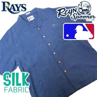 レインスプーナー(Reyn Spooner)のレインスプ―ナー MLB コラボ シルク アロハシャツ XL ネイビー (シャツ)