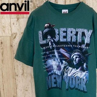 アンヴィル　anvil USA製　ビックプリントロゴ　メンズ　レディース　古着(Tシャツ/カットソー(半袖/袖なし))