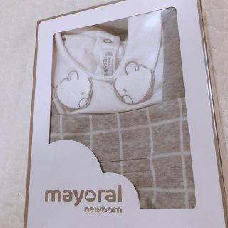 専用　⭐︎新品未使用⭐︎mayoral クマ襟ロンパース　グレー(ロンパース)