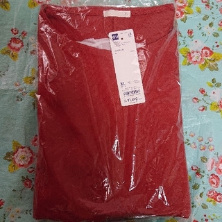 ジーユー(GU)の【新品】GU フレアスリーブロングT (5分袖)XL ブラウン(Tシャツ(半袖/袖なし))