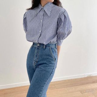 ディーホリック(dholic)のNUGU/Stripe puff blouse(シャツ/ブラウス(長袖/七分))