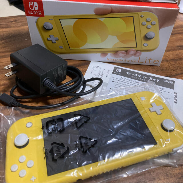 Switch Lite イエロー 品 ソフトケース フィルム付き