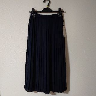 ユニクロ(UNIQLO)のユニクロ シフォンプリーツロングスカート (丈短め 75～79cm)S(ロングスカート)