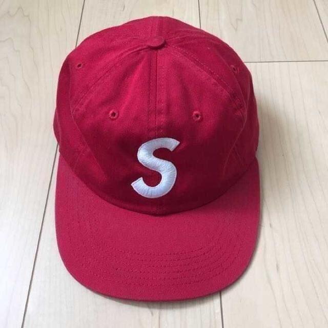 supreme sロゴキャップ 赤帽子