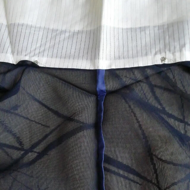 夏着物　紺色　紗 レディースの水着/浴衣(着物)の商品写真