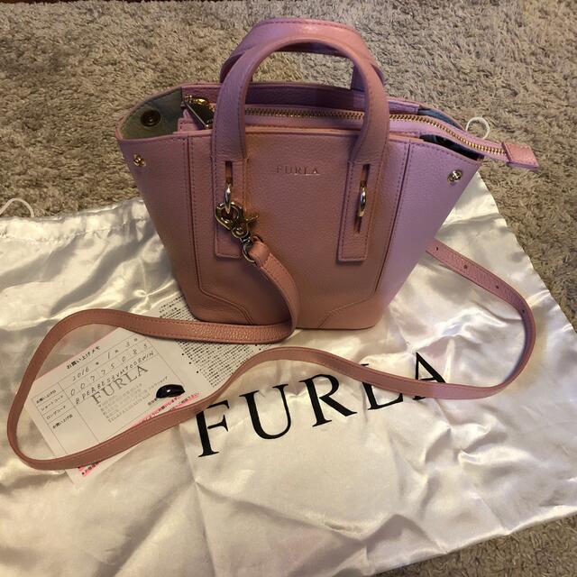 【美品】FURLA　フルラ　2way　リンダ　ショルダーバッグ　パープル　紫