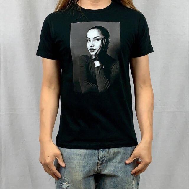 新品 シャーデー Sade アデュ フォト プリント 黒 Tシャツ 1