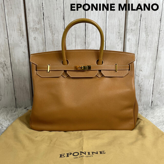 ●美品●EPONINE MILANO エポニーヌ ハンドバッグ キャメル