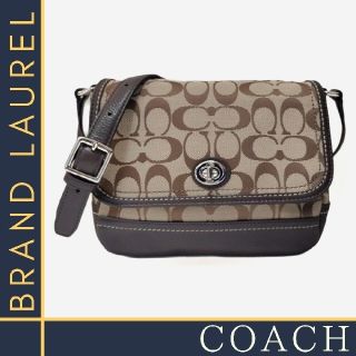 コーチ(COACH)のCOACH コーチ シグネチャー ターンロック ブラウン ミニ ショルダーバッグ(ショルダーバッグ)