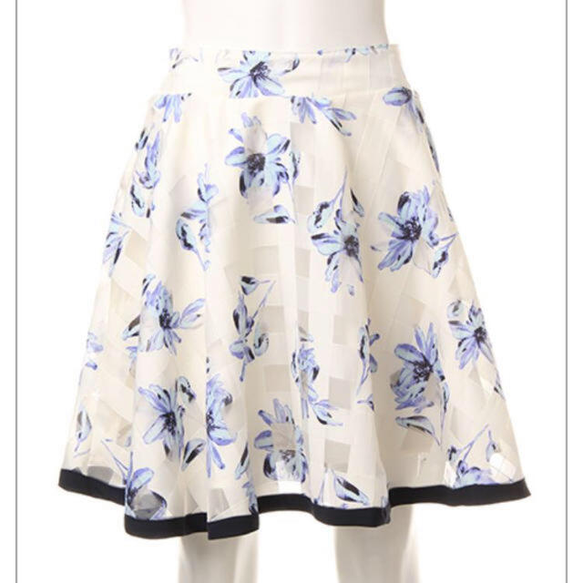 allamanda(アラマンダ)のオーガンジーフレアスカート レディースのスカート(ひざ丈スカート)の商品写真