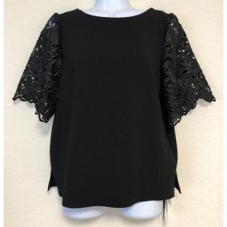 エムプルミエ(M-premier)の新品★M-premier★エムプルミエ★半袖ブラウス★レース★ブラック(シャツ/ブラウス(半袖/袖なし))