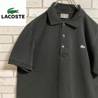 ラコステ(LACOSTE)の90s 古着 ラコステ  ポロシャツ  刺繍ロゴ ゆるだぼ ブラック(ポロシャツ)