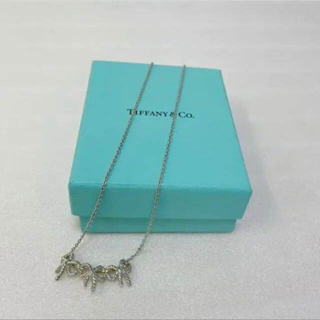 ケース販売 【美品】Tiffany ティファニー ネックレス 3連 リボン ネックレス 