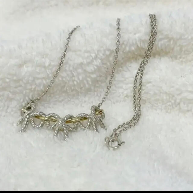 美品】Tiffany ティファニー ネックレス 3連 リボン ネックレス