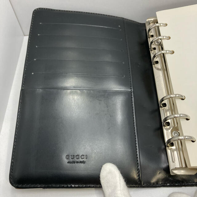 美品 GUCCI グッチ 手帳カバー システム手帳 ビジネス 男女兼用