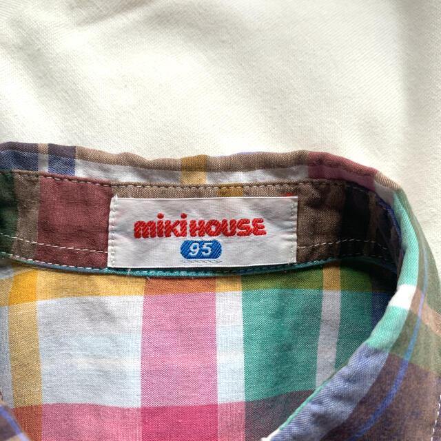 mikihouse(ミキハウス)のミキハウス チェック 半袖 シャツ 95 ベビー キッズ キッズ/ベビー/マタニティのキッズ服男の子用(90cm~)(ブラウス)の商品写真