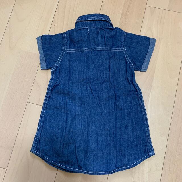 Wrangler(ラングラー)のwrangler デニムワンピース　サイズ90 キッズ/ベビー/マタニティのキッズ服女の子用(90cm~)(ワンピース)の商品写真