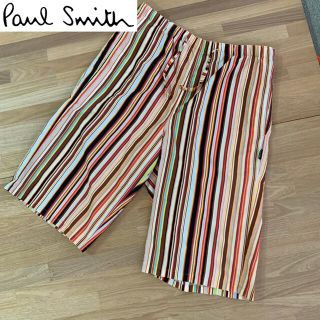 ポールスミス(Paul Smith)の【Paul Smith】(ポールスミス) ストライプ柄ハーフパンツ 古着(ショートパンツ)