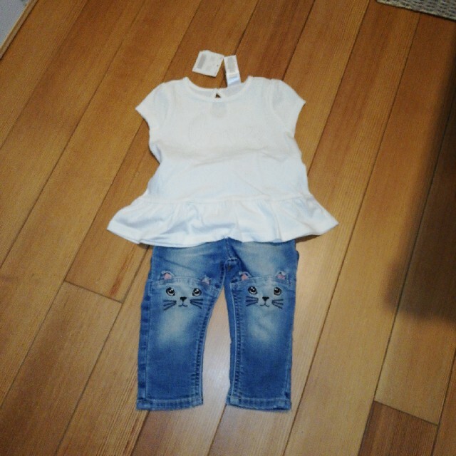 【未使用】85～90 JANIE AND JACK トップス キッズ/ベビー/マタニティのキッズ服女の子用(90cm~)(Tシャツ/カットソー)の商品写真