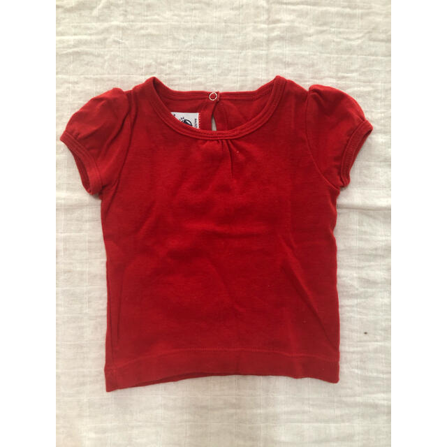 PETIT BATEAU(プチバトー)のプチバトー☆パフスリーブ Tシャツ 2枚セット 6m キッズ/ベビー/マタニティのベビー服(~85cm)(Ｔシャツ)の商品写真