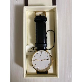 ダニエルウェリントン(Daniel Wellington)のダニエルウェリントン36mm黒アンティークゴールド(腕時計)