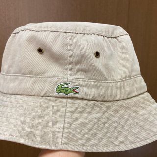 ラコステ(LACOSTE)の【断捨離特価】早い者勝ちです‼️ラコステ　バケットハット　ベージュ　ML(ハット)