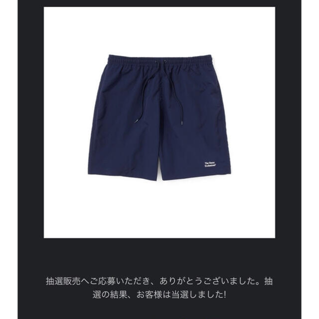 ennoy エンノイ nylon shorts ナイロンショーツ navy M-