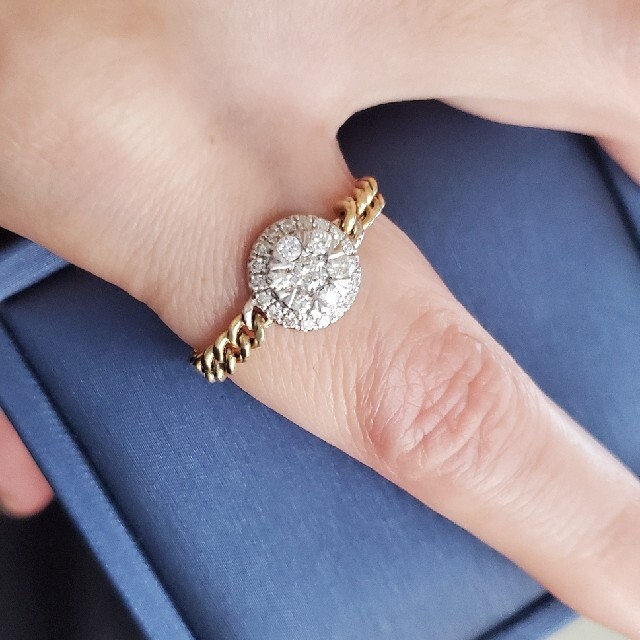 agete(アガット)のagete　ベルシオラ系、💎18kﾁｪｰﾝﾘﾝｸﾞ9～10号💍 レディースのアクセサリー(リング(指輪))の商品写真